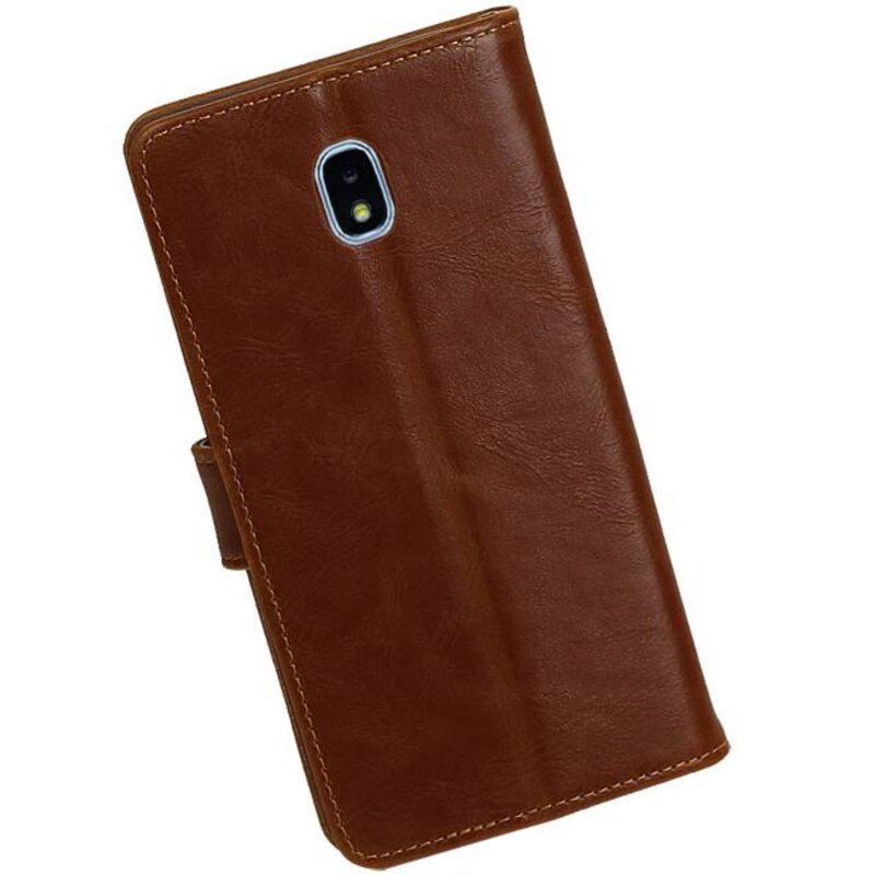 Pull Up Bookstyle pour Samsung Galaxy J7 2018 Marron