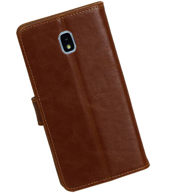 Pull Up Bookstyle pour Samsung Galaxy J7 2018 Marron