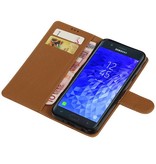 Pull Up Bookstyle for Samsung Galaxy J7 2018 Brown