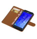 Pull Up Bookstyle pour Samsung Galaxy J7 2018 Marron