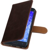 Pull Up Bookstyle pour Samsung Galaxy J7 2018 Mocca