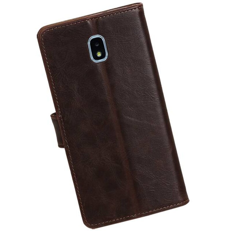 Pull Up Bookstyle pour Samsung Galaxy J7 2018 Mocca