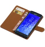 Pull Up Bookstyle for Samsung Galaxy J7 2018 Mocca