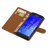 Pull Up Bookstyle pour Samsung Galaxy J7 2018 Mocca