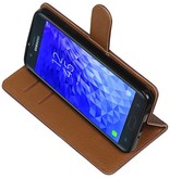 Pull Up Bookstyle for Samsung Galaxy J7 2018 Mocca