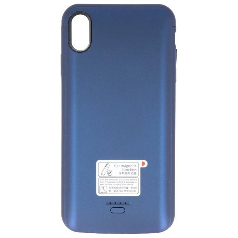 Battery Power Case for iPhone XS Max 5000 mAh Audio Blue