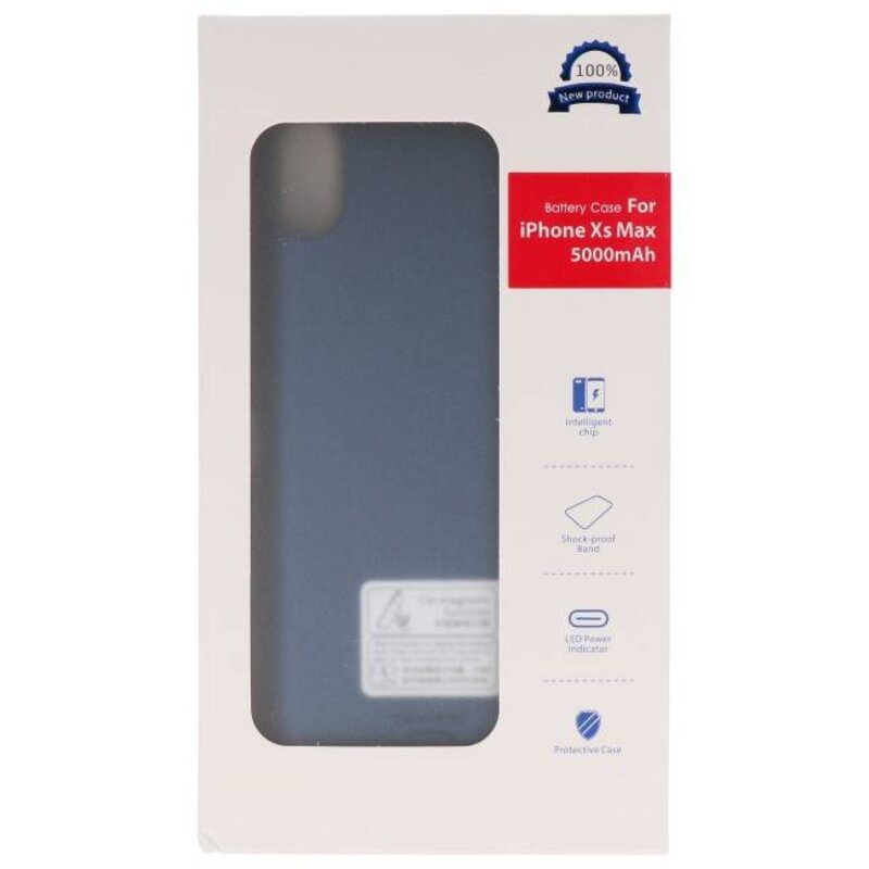 Battery Power Case for iPhone XS Max 5000 mAh Audio Blue