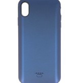 Battery Power Case voor iPhone XS Max 5000 mAh Audio Blauw