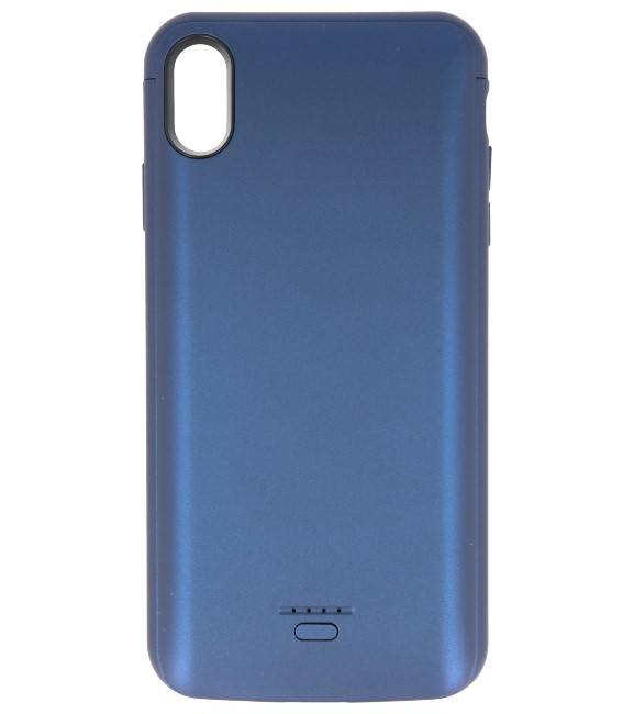 Battery Power Case voor iPhone XS Max 5000 mAh Audio Blauw