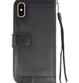 Etui portefeuille de luxe pour iPhone XS Max noir