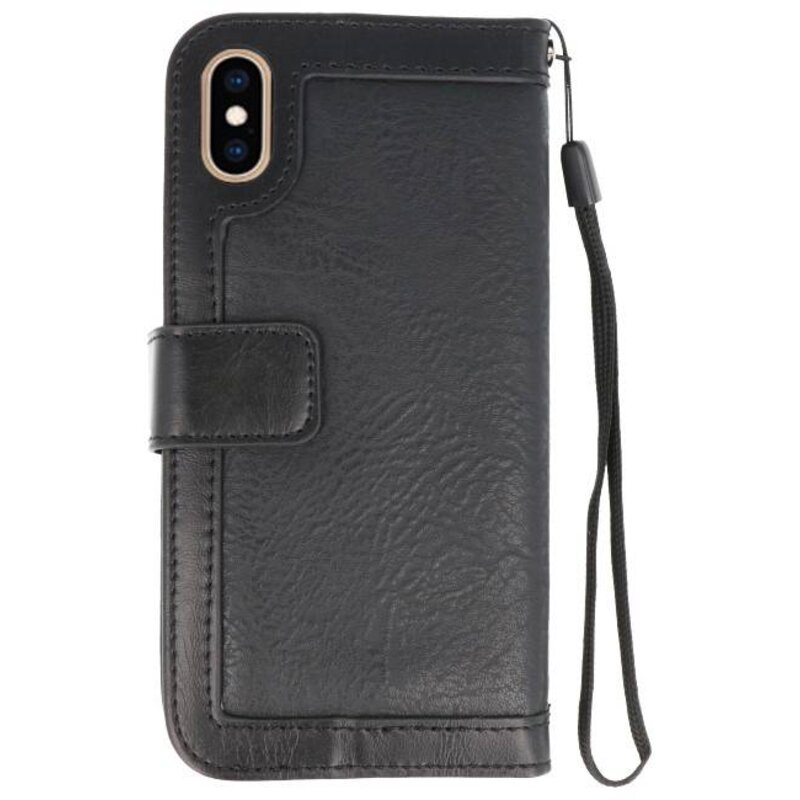 Etui portefeuille de luxe pour iPhone XS Max noir