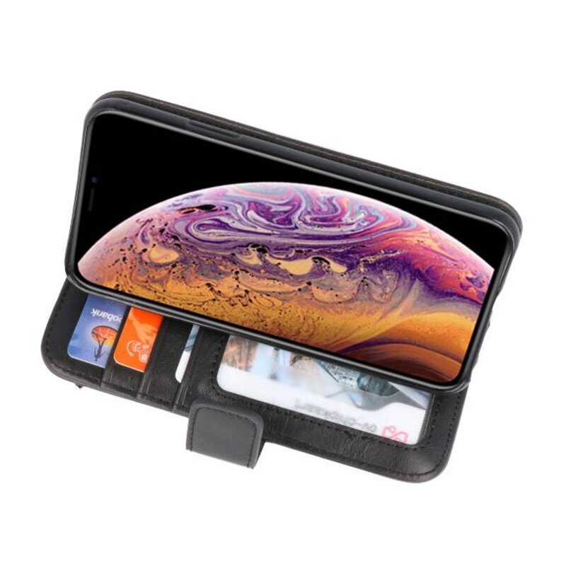 Luksus Wallet Telefon Case til iPhone XS Max Black