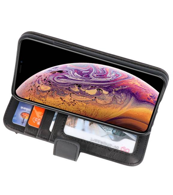 Etui portefeuille de luxe pour iPhone XS Max noir