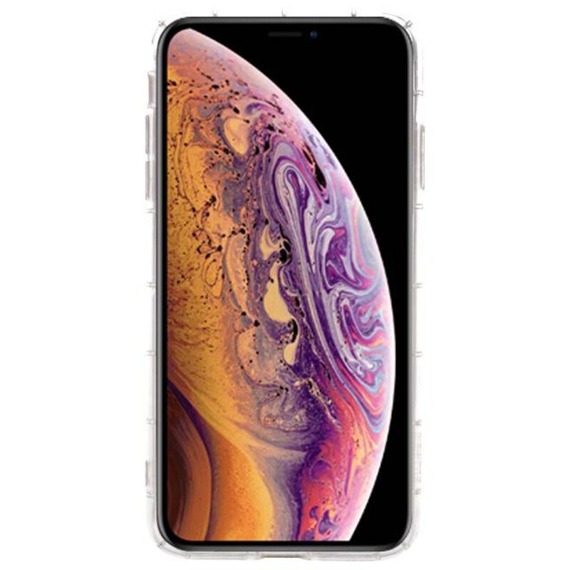 Custodie in silicone stile geometrico trasparente per iPhone XS Max