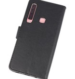 Bookstyle Wallet Cases Hülle für Galaxy A9 2018 Schwarz