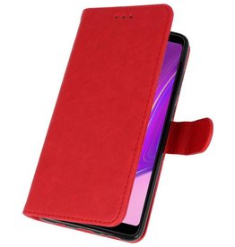 Bookstyle Wallet Cases Hoesje voor Galaxy A9 2018 Rood