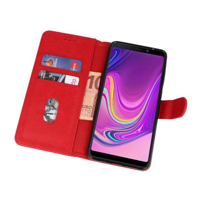 Bookstyle Wallet Cases Taske til Galaxy A9 2018 Red
