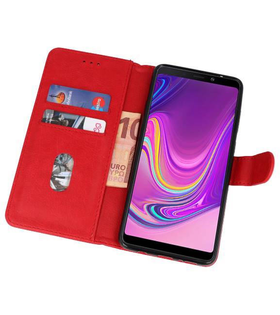 Etuis portefeuille Bookstyle Case pour Galaxy A9 2018 rouge