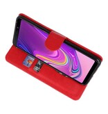 Etuis portefeuille Bookstyle Case pour Galaxy A9 2018 rouge