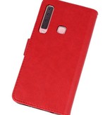 Bookstyle Wallet Cases Hoesje voor Galaxy A9 2018 Rood