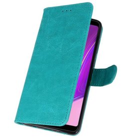 Bookstyle Wallet Cases Hoesje voor Galaxy A9 2018 Groen
