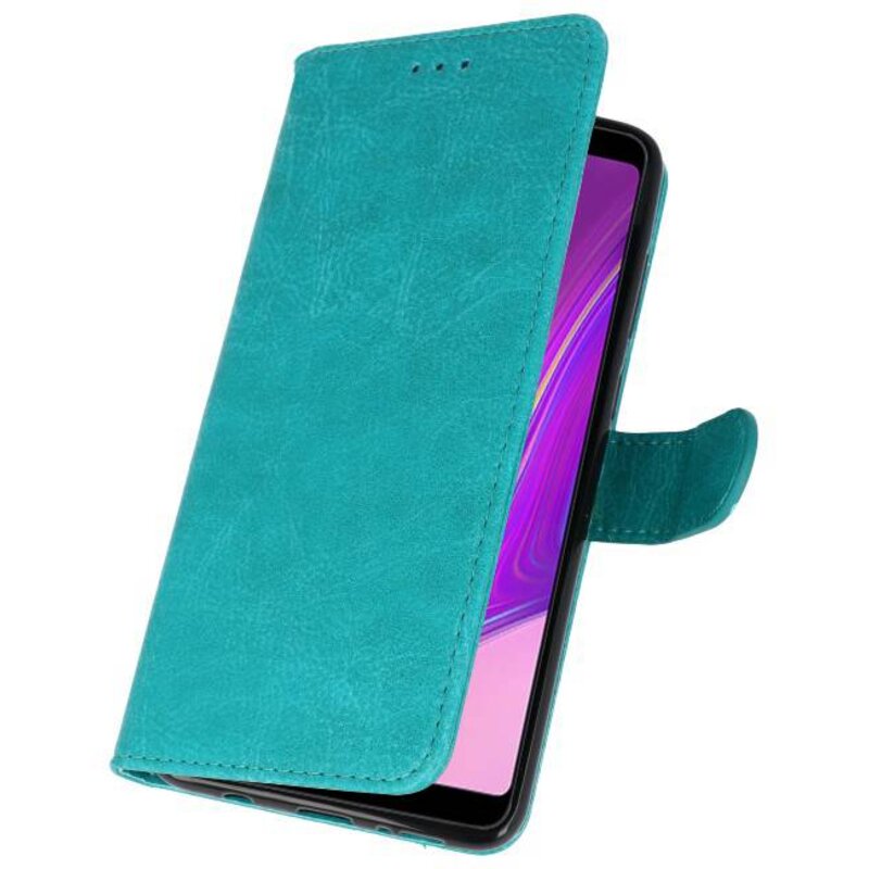Etuis portefeuille Bookstyle Case pour Galaxy A9 2018 vert