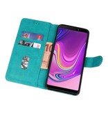 Etuis portefeuille Bookstyle Case pour Galaxy A9 2018 vert