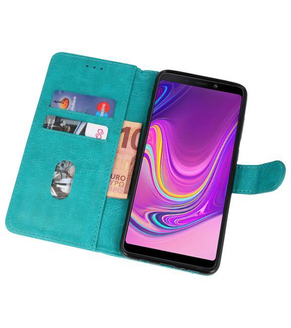 Bookstyle Wallet Cases Hülle für Galaxy A9 2018 Grün