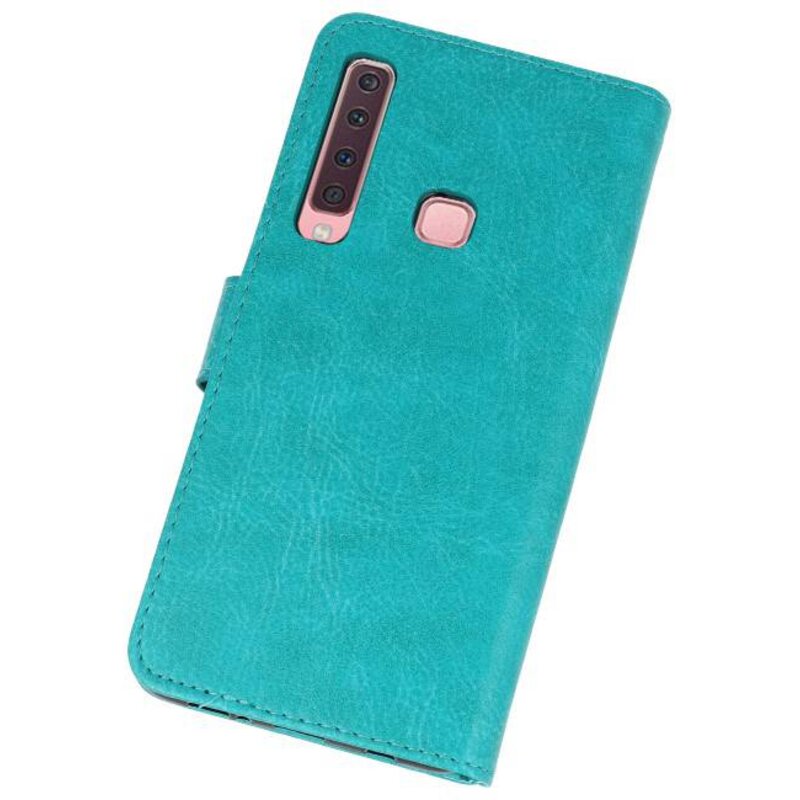 Etuis portefeuille Bookstyle Case pour Galaxy A9 2018 vert