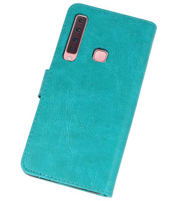 Bookstyle Wallet Cases Hülle für Galaxy A9 2018 Grün