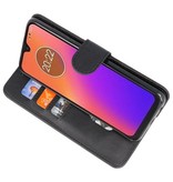 Etuis portefeuille Bookstyle Case pour Moto G7 Noir