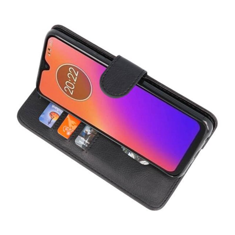 Bookstyle Wallet Taske Case til Moto G7 Black