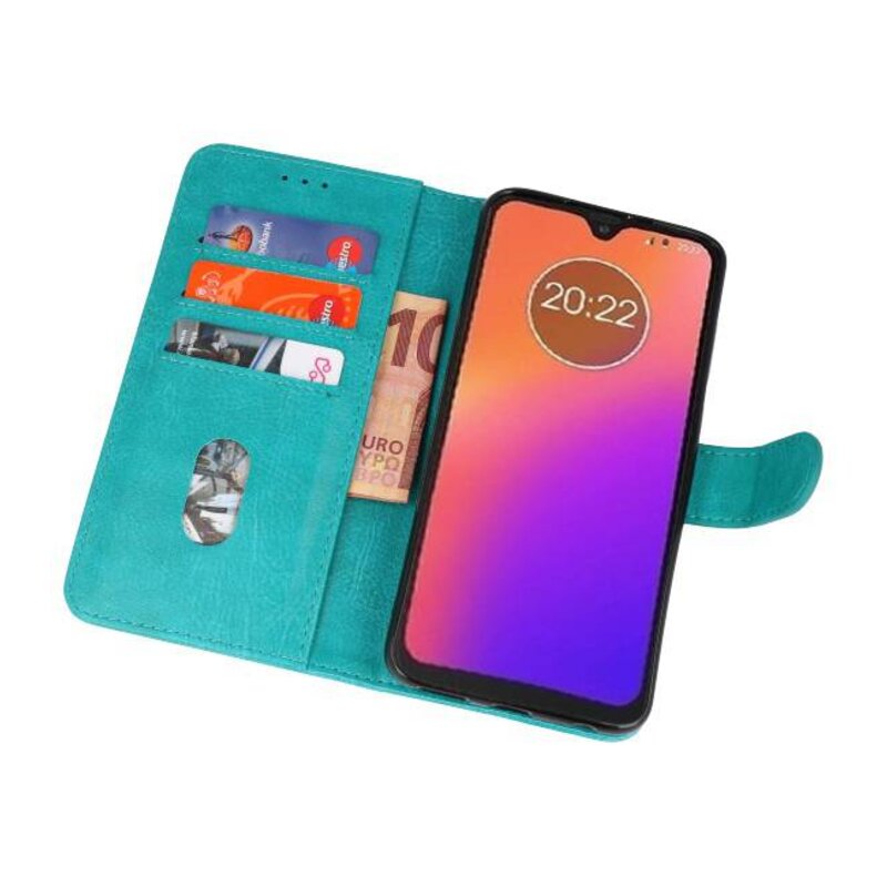 Bookstyle Wallet Cases für Moto G7 Grün