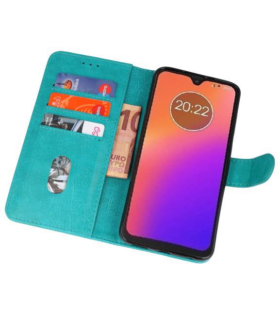 Etuis portefeuille Bookstyle Case pour Moto G7 Vert