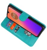 Etuis portefeuille Bookstyle Case pour Moto G7 Vert