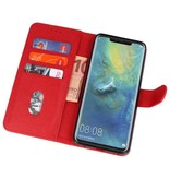 Bookstyle Wallet Cases Hoesje voor Huawei  Mate 20 Pro Rood