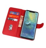 Bookstyle Wallet Cases Hoesje voor Huawei  Mate 20 Pro Rood