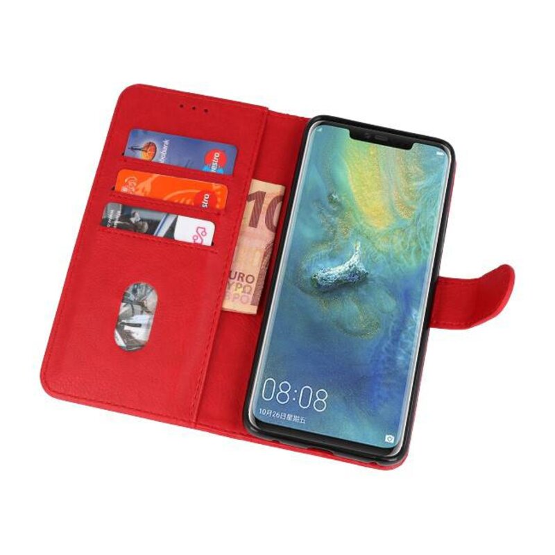 Bookstyle Wallet Cases Case for Huawei Mate 20 Pro Red