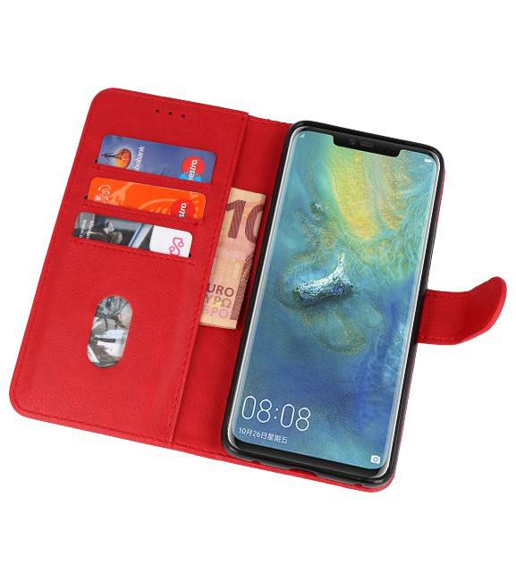 Bookstyle Wallet Cases Taske til Huawei Mate 20 Pro Red