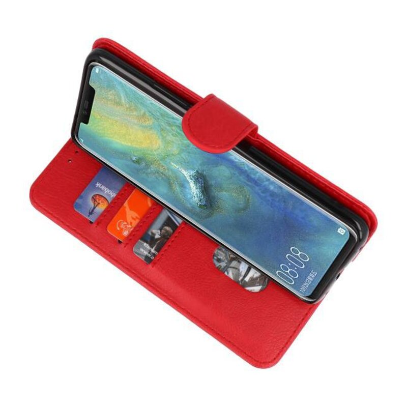 Bookstyle Wallet Cases Hoesje voor Huawei  Mate 20 Pro Rood