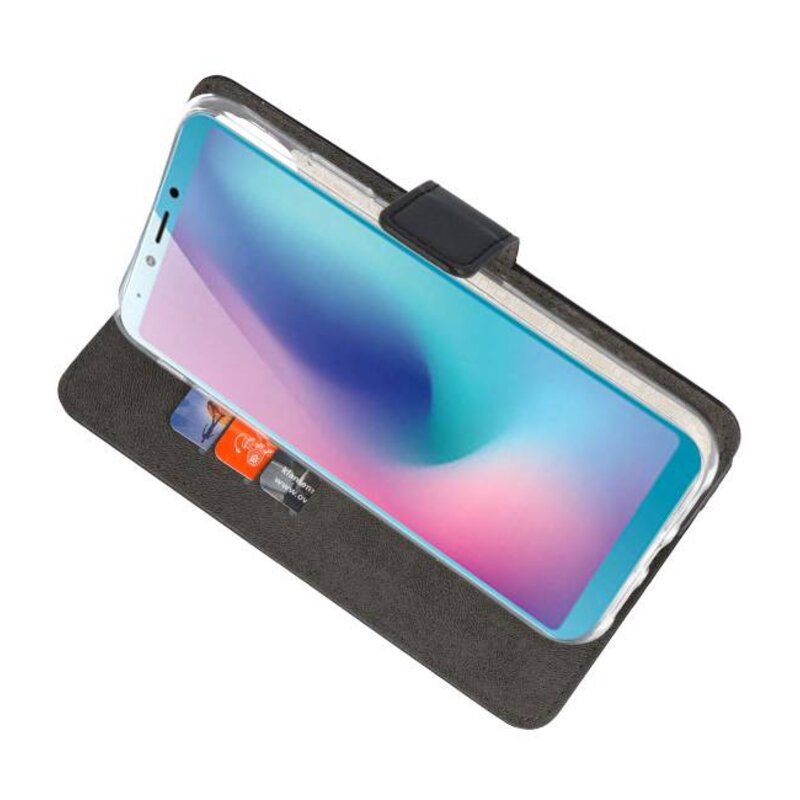 Funda Wallet Case para Samsung Galaxy A6s Negro