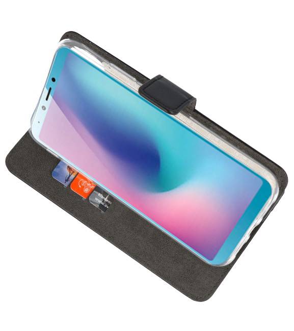 Funda Wallet Case para Samsung Galaxy A6s Negro