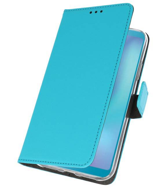 Wallet Cases Hoesje voor Samsung Galaxy A6s Blauw