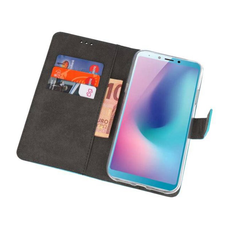 Funda Cartera Funda para Samsung Galaxy A6s Azul