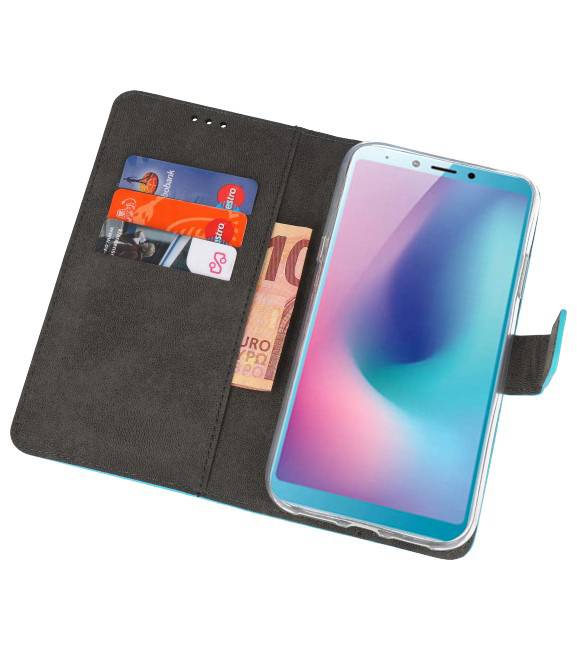 Veske Tasker Etui til Samsung Galaxy A6s Blue