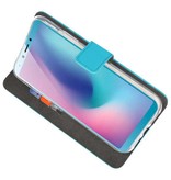 Wallet Cases Hoesje voor Samsung Galaxy A6s Blauw