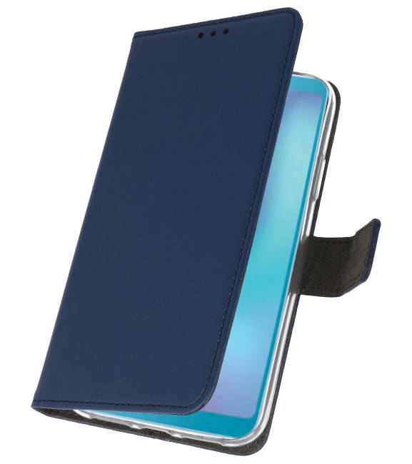 Wallet Cases Hoesje voor Samsung Galaxy A6s Navy