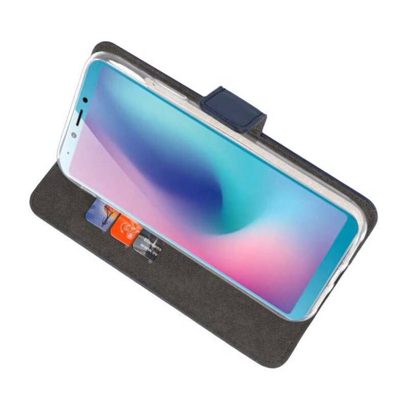Veske Tasker Etui til Samsung Galaxy A6s Navy