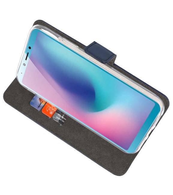 Veske Tasker Etui til Samsung Galaxy A6s Navy