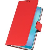 Funda Cartera Funda para Samsung Galaxy A6s Rojo